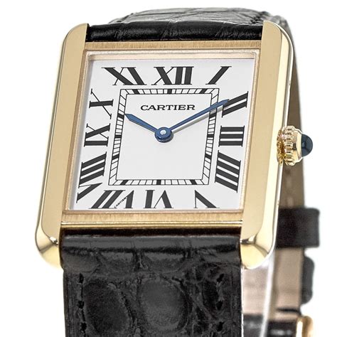 Cartier Tank Solo 18kt Yellow Gold Men's Watch 